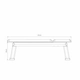 WeightBench Noyer Cuir Noir